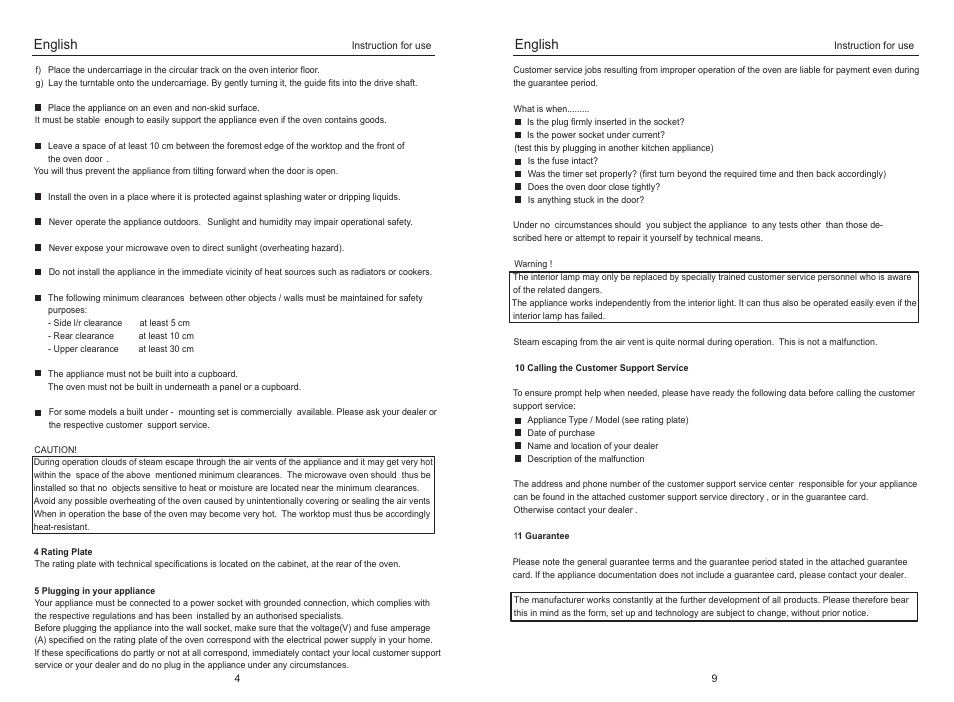 English | haier HR-1770MG User Manual | Page 6 / 8