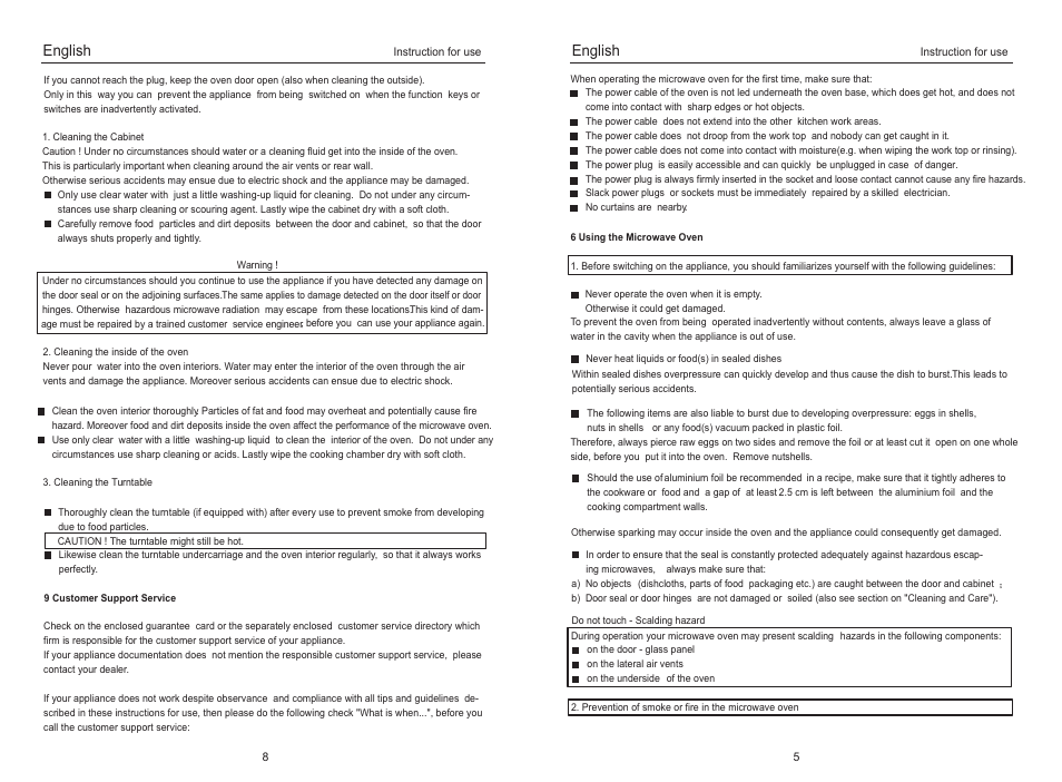 F2-0, English | haier HR-1770MG User Manual | Page 7 / 8