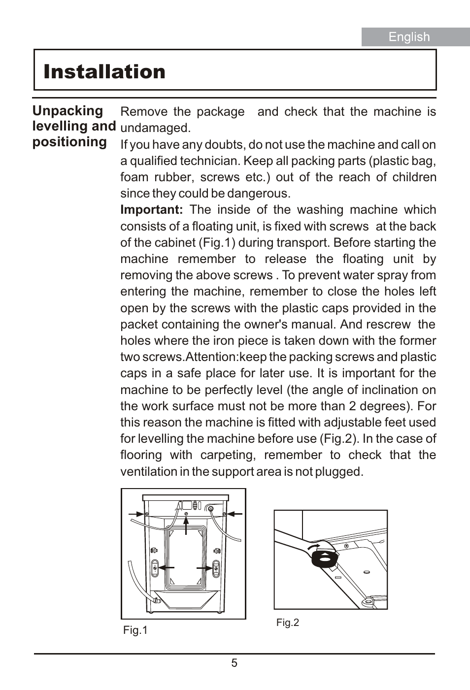 Installation | haier HM1400TX User Manual | Page 5 / 22