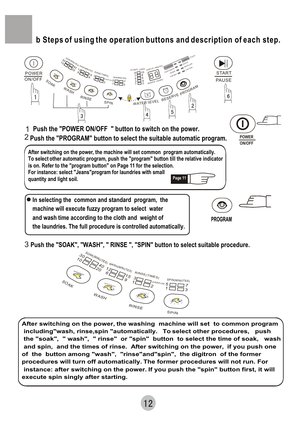Program | haier HWM55-0528 User Manual | Page 14 / 18