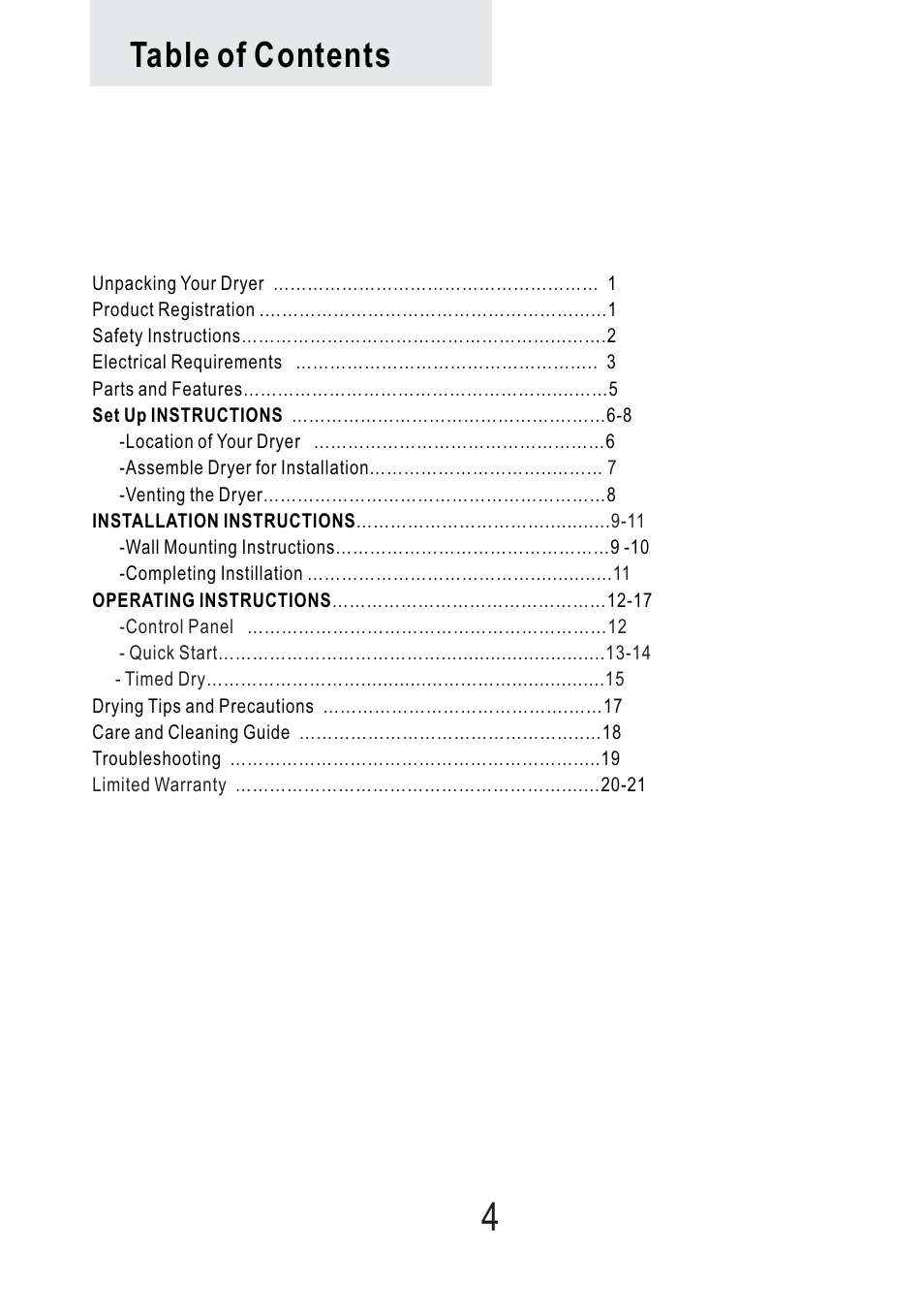 haier Space Saving 120 Volt Electric Vented Tumble Dryer HLP140E User Manual | Page 5 / 24