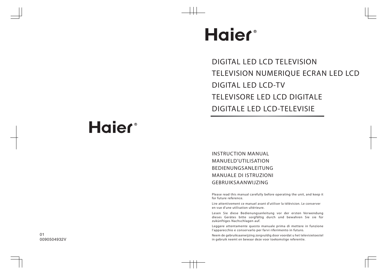 haier 0090504932V User Manual | 95 pages