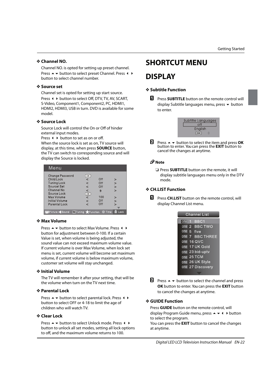 Shortcut menu display | haier 0090504932V User Manual | Page 23 / 95