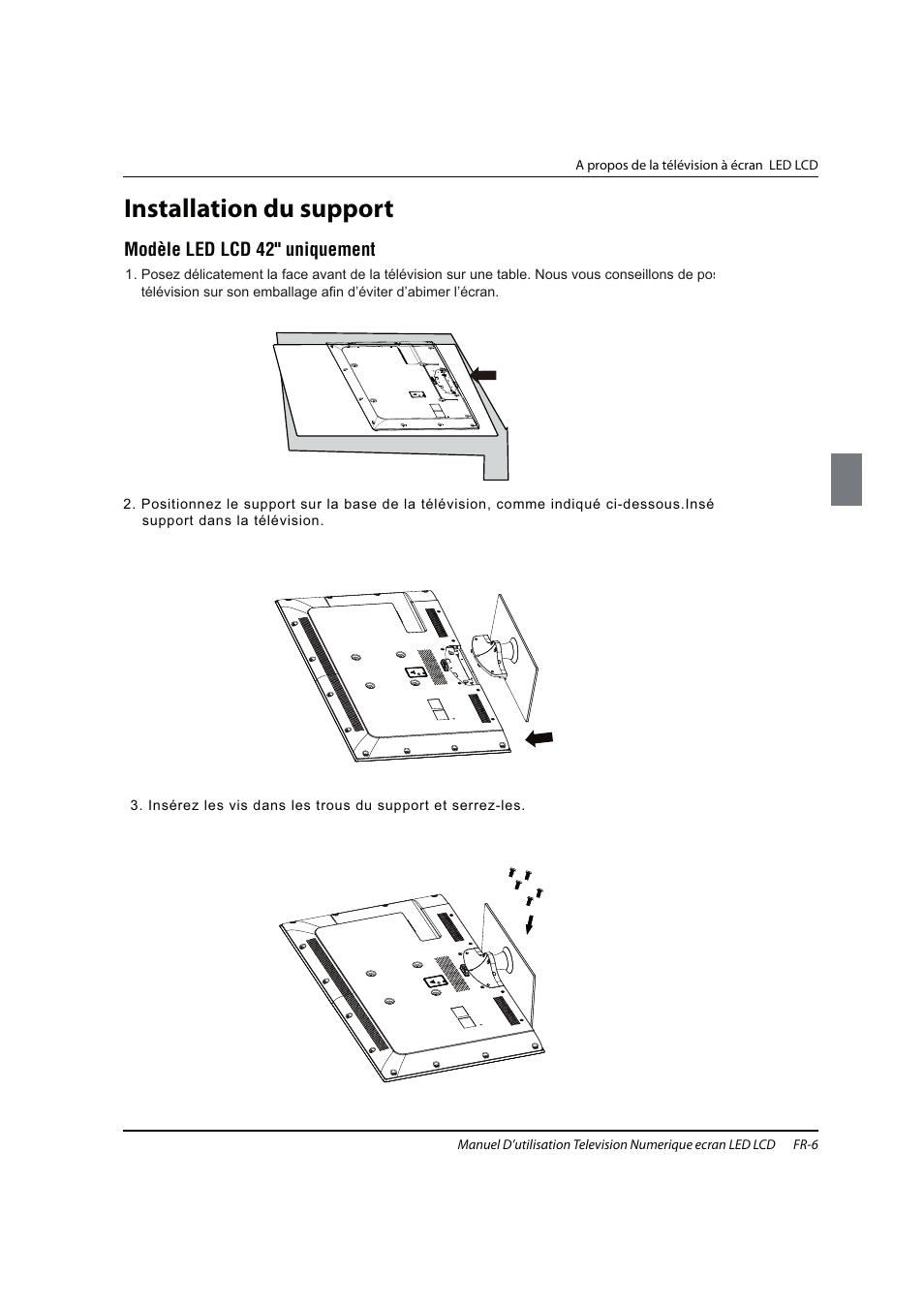 Installation du support | haier 0090504932V User Manual | Page 37 / 95