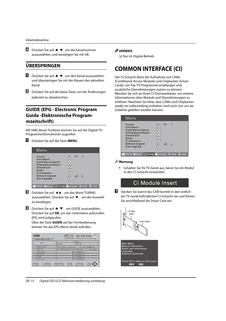 Common interface (ci), Überspringen | haier 0090504932V User Manual | Page 78 / 95