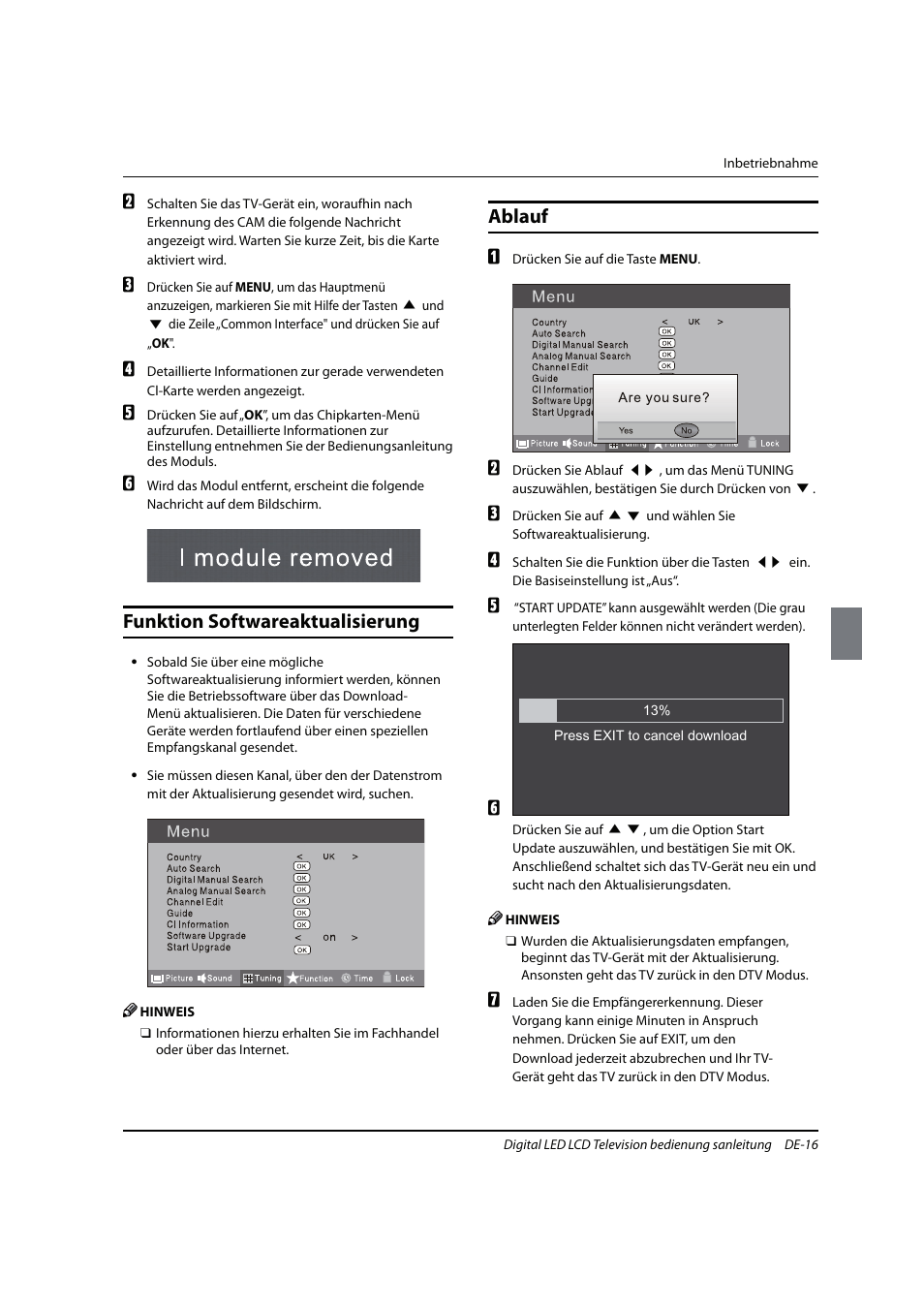 Funktion softwareaktualisierung, Ablauf | haier 0090504932V User Manual | Page 79 / 95