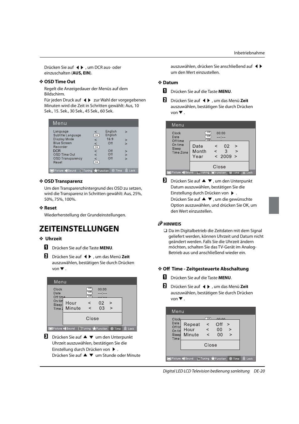 Zeiteinstellungen | haier 0090504932V User Manual | Page 83 / 95