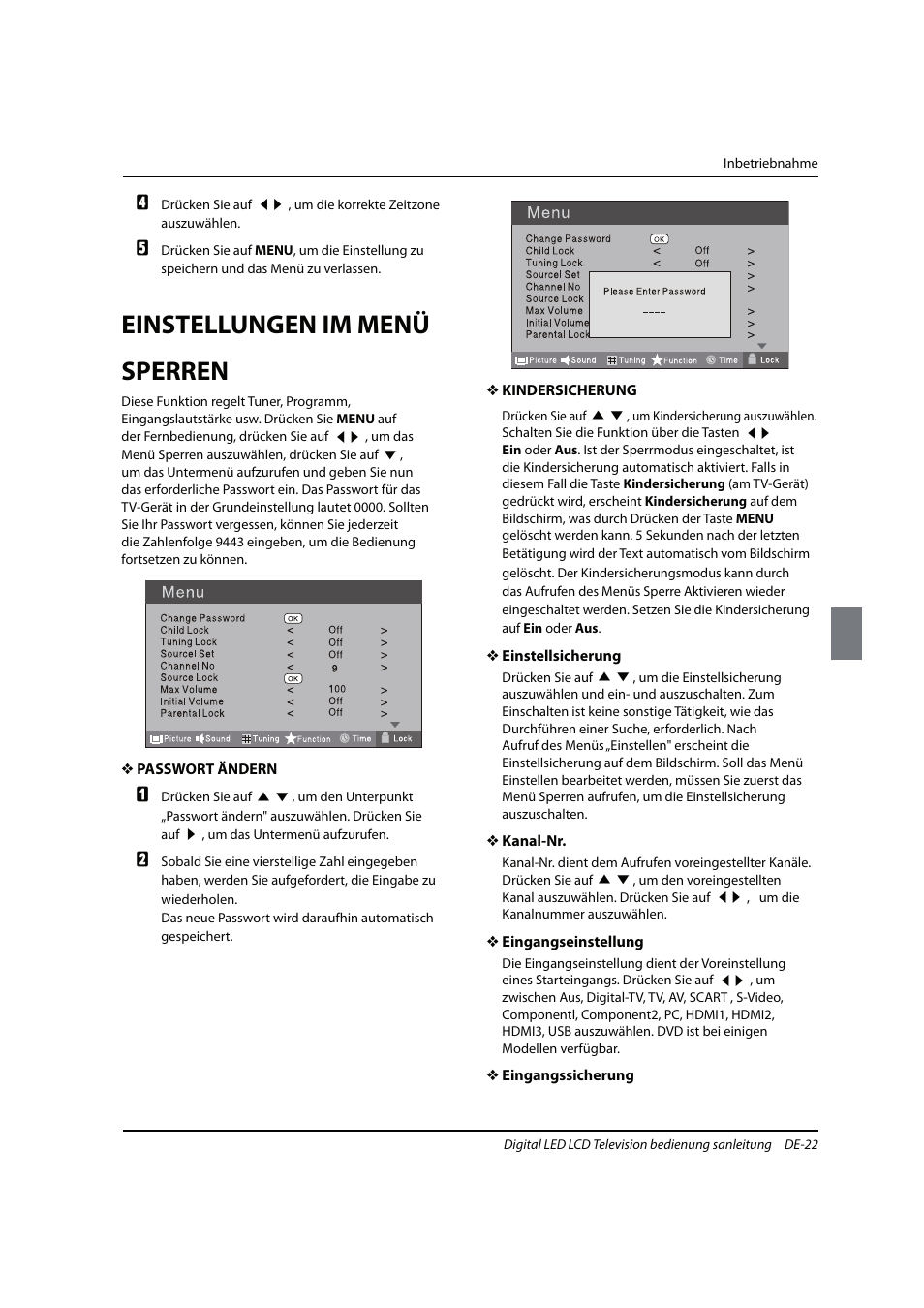 Einstellungen im menü sperren | haier 0090504932V User Manual | Page 85 / 95