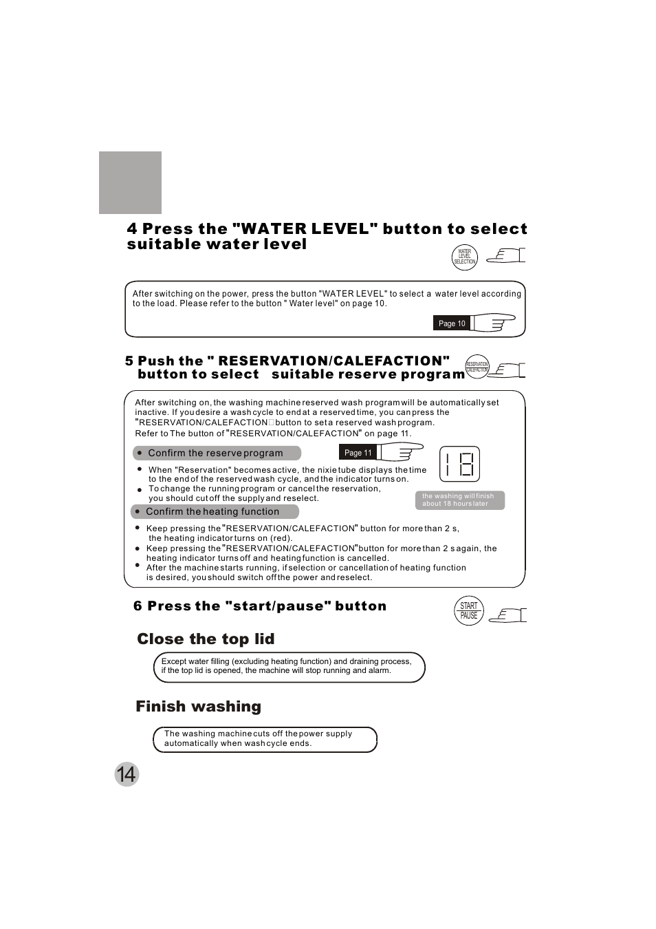 Close the top lid finish washing | haier HWM50-10H User Manual | Page 16 / 19