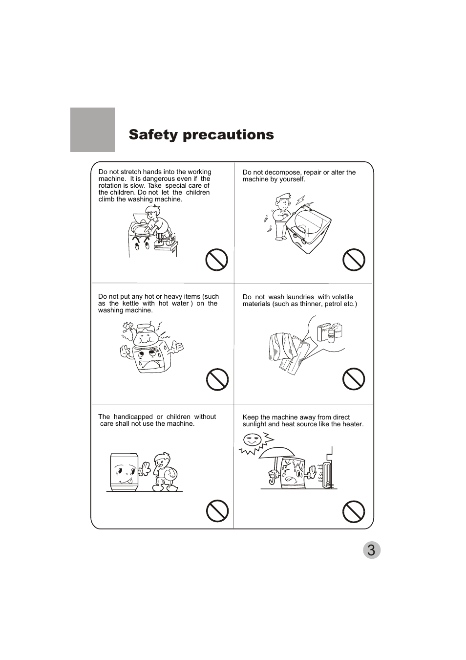 Safety precautions | haier HWM50-10H User Manual | Page 5 / 19