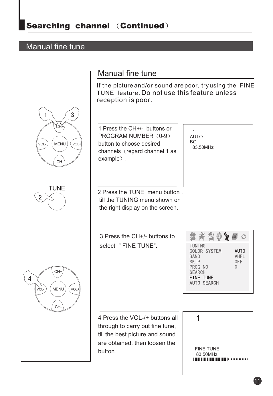 Do not use this feature unless reception is poor | haier 34F9K User Manual | Page 12 / 27