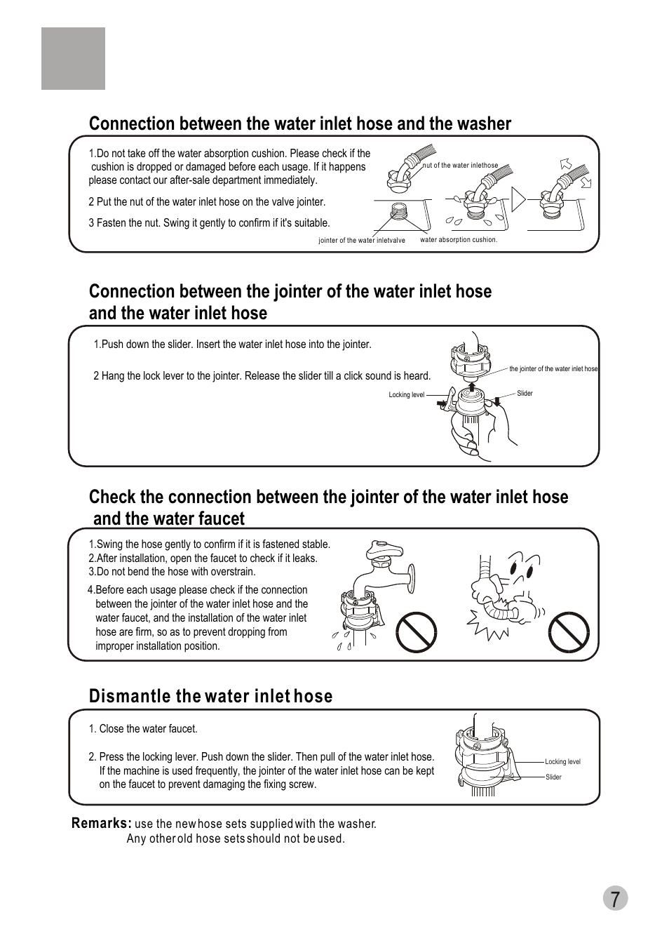 Remarks | haier XQS70-98 User Manual | Page 9 / 19