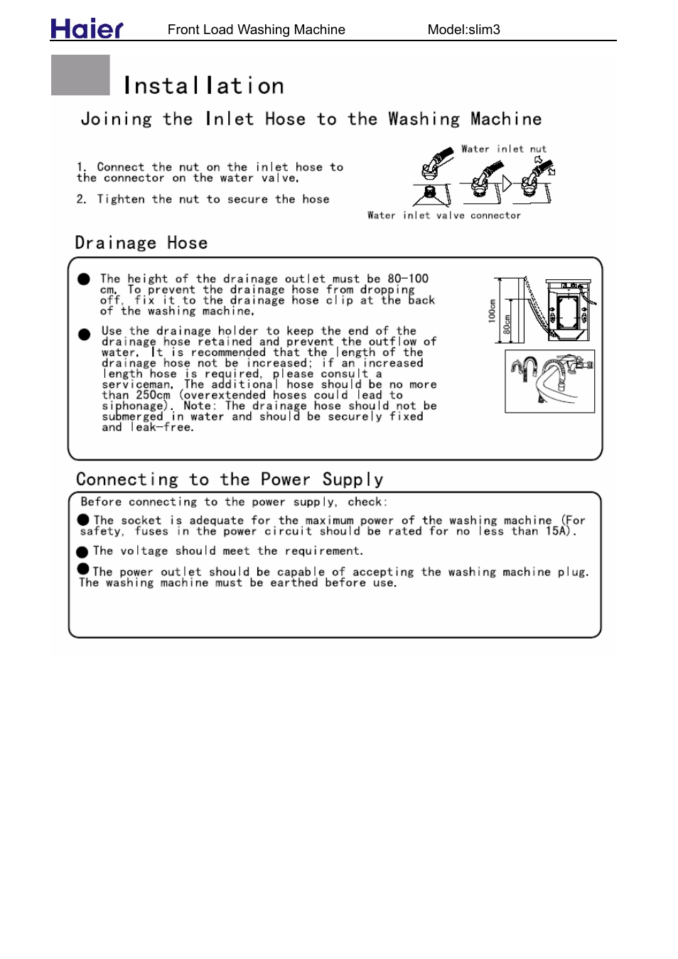 haier slim3 User Manual | Page 10 / 26