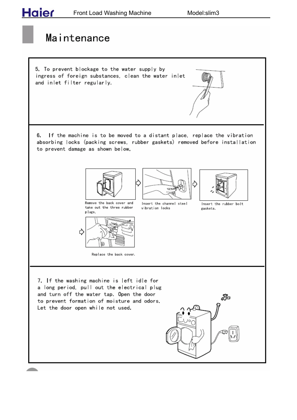 haier slim3 User Manual | Page 12 / 26