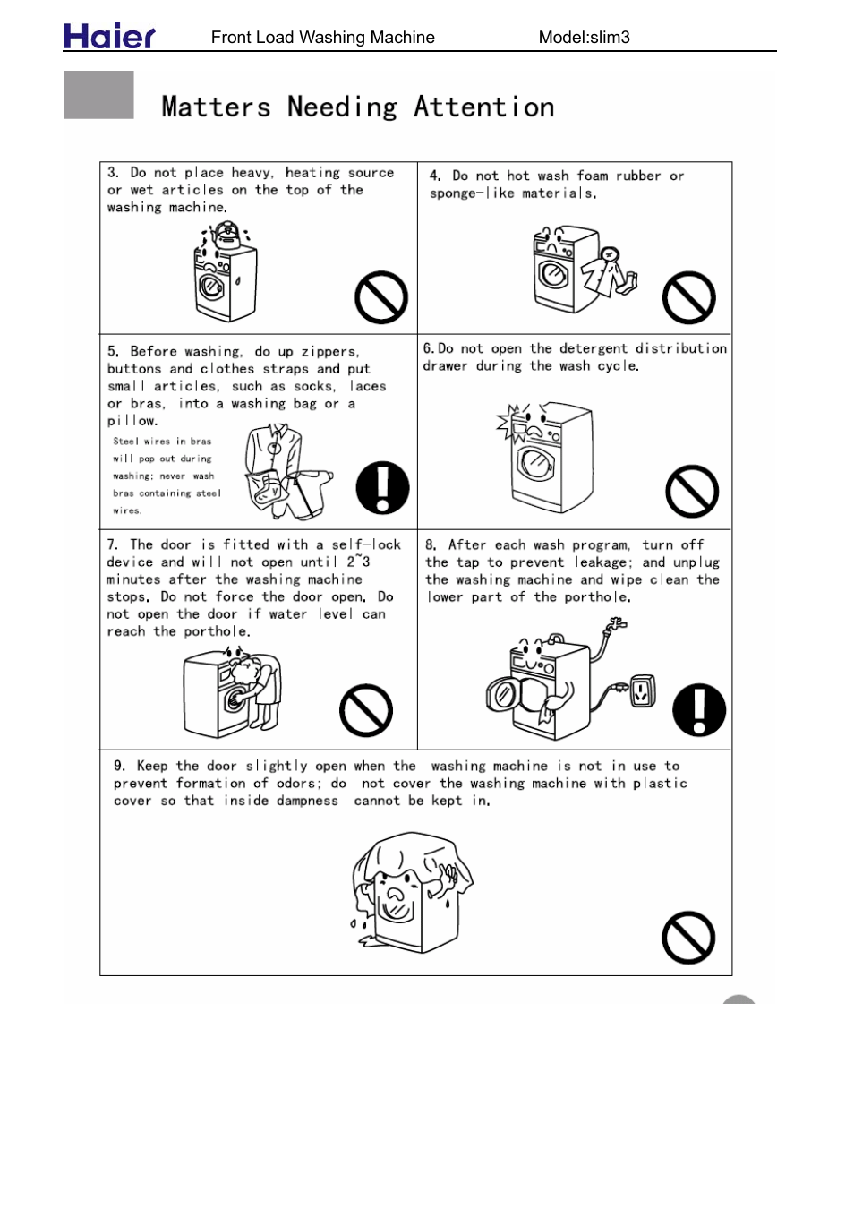 haier slim3 User Manual | Page 8 / 26