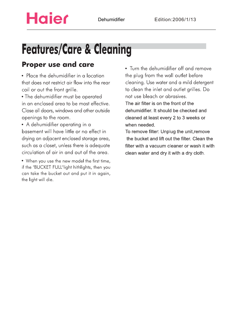 Т³11 | haier HD456 User Manual | Page 11 / 18