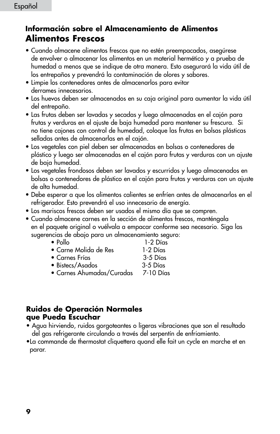 Alimentos frescos | haier HNDE03 User Manual | Page 39 / 44