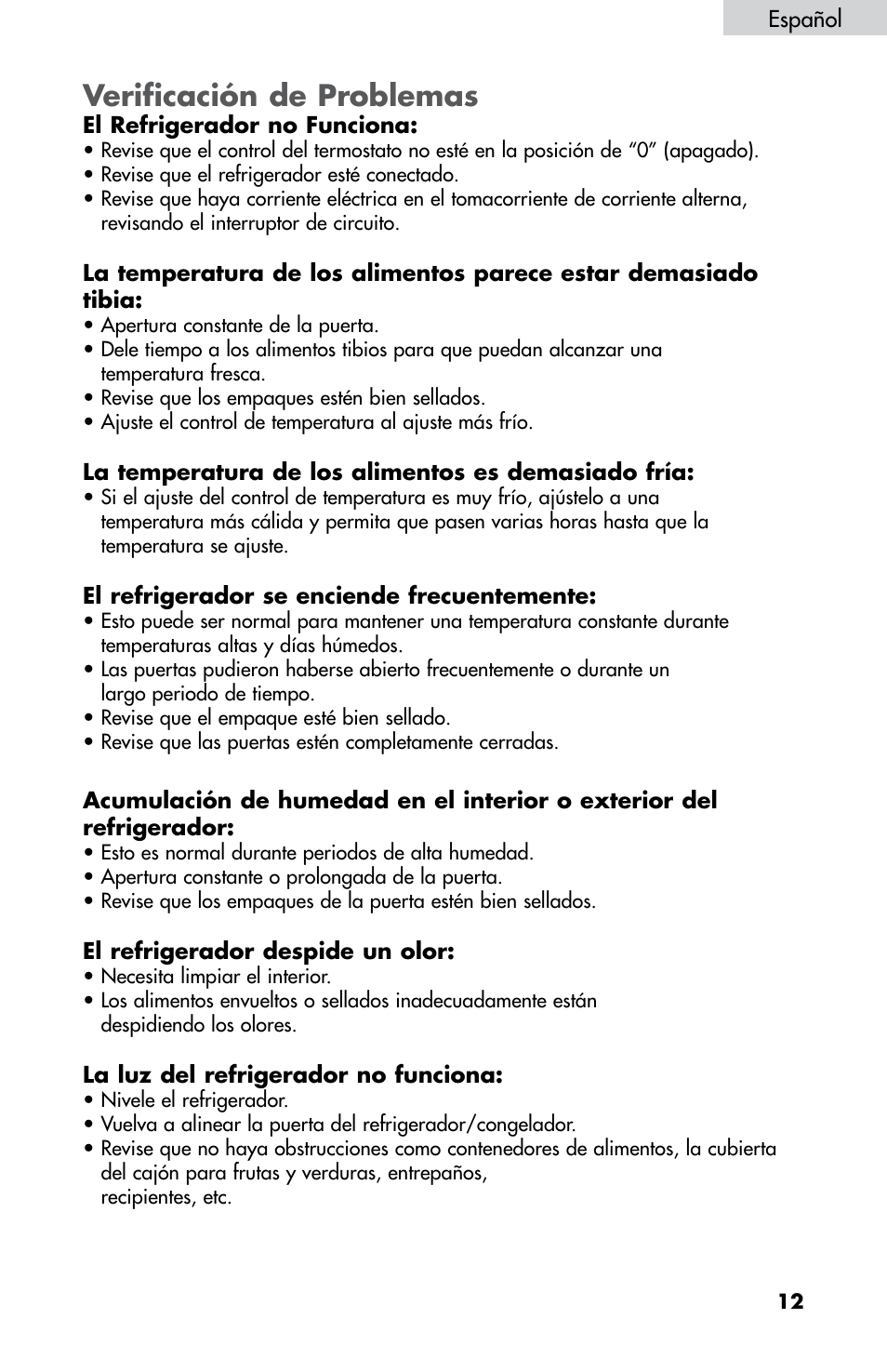 Verificación de problemas | haier HNDE03 User Manual | Page 42 / 44