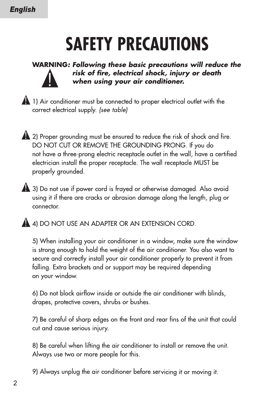 haier ESA3156 User Manual | Page 4 / 26