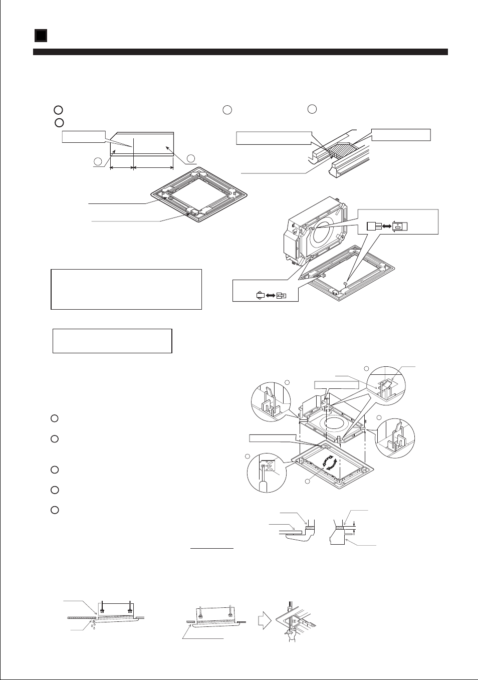 Installation procedure, Mounting on high ceiling | haier AB212XCEAA User Manual | Page 23 / 28