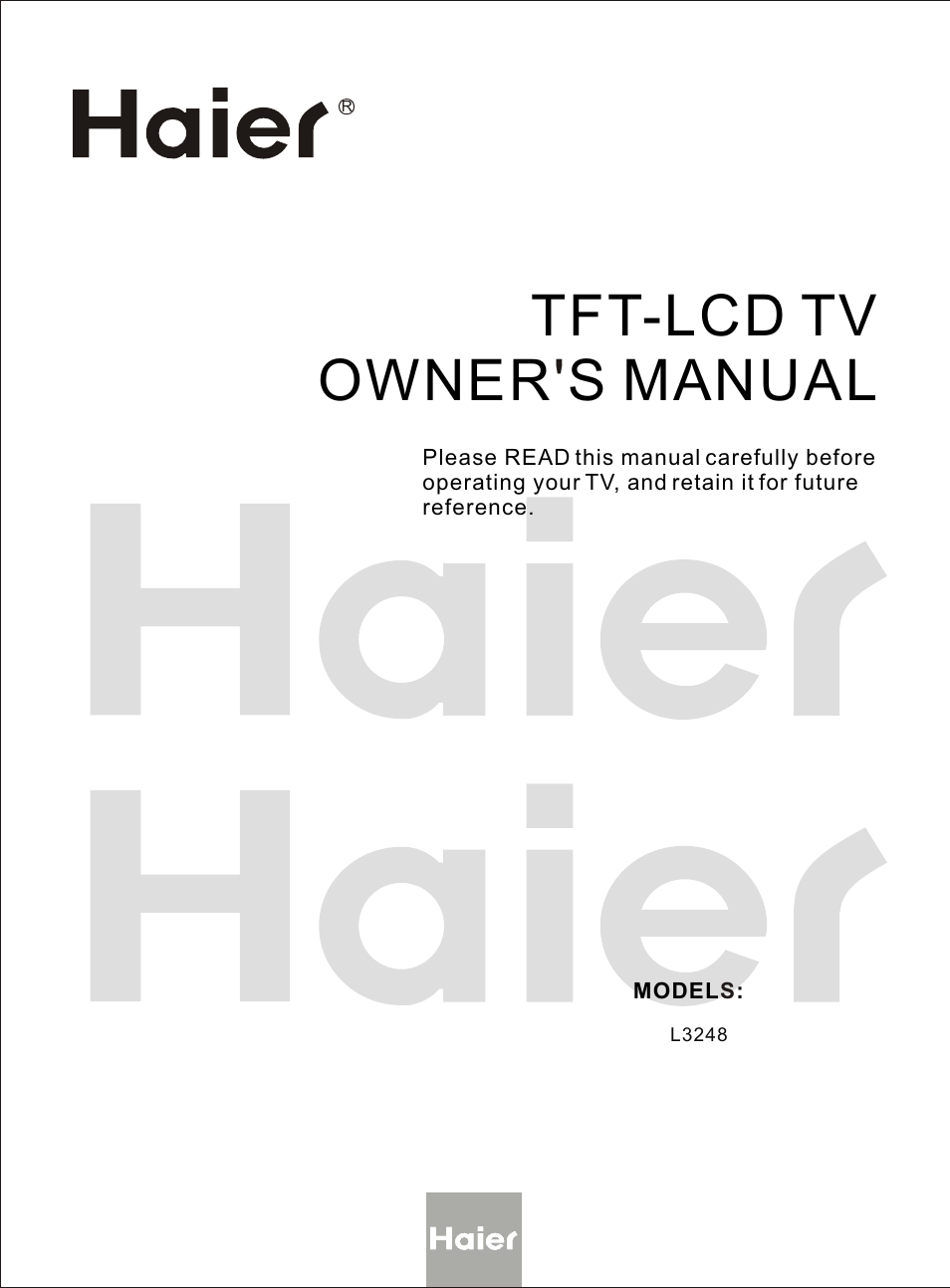 haier L3248 User Manual | 42 pages