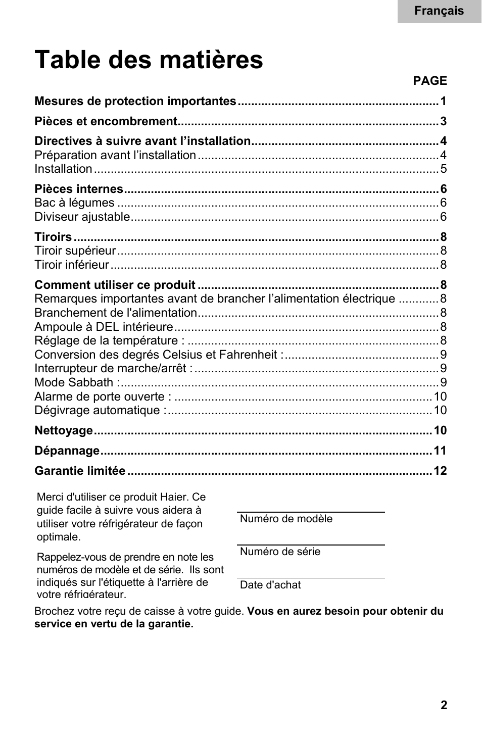 haier DD400RS User Manual | Page 15 / 40