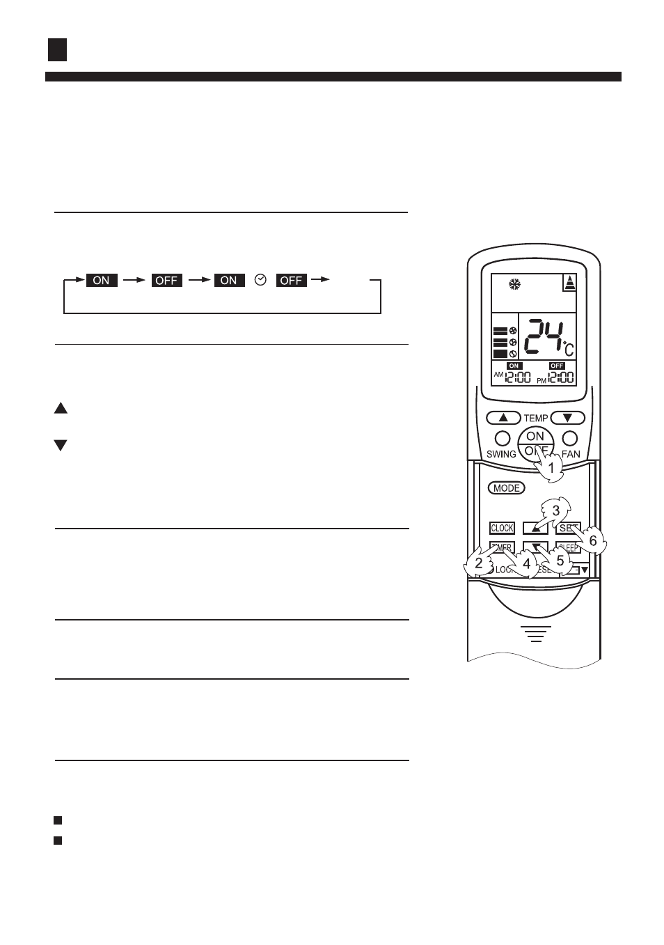 Guide to operation, Timer on-off | haier AU142AFAAA User Manual | Page 16 / 24