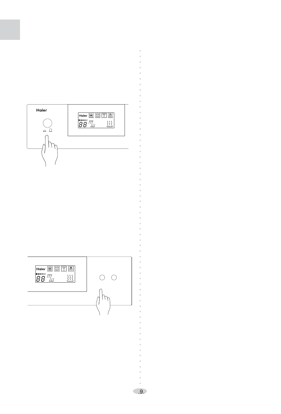 Operation instructions, C.dish washing, Poorer cleanness | haier WQP4-2000N User Manual | Page 10 / 16