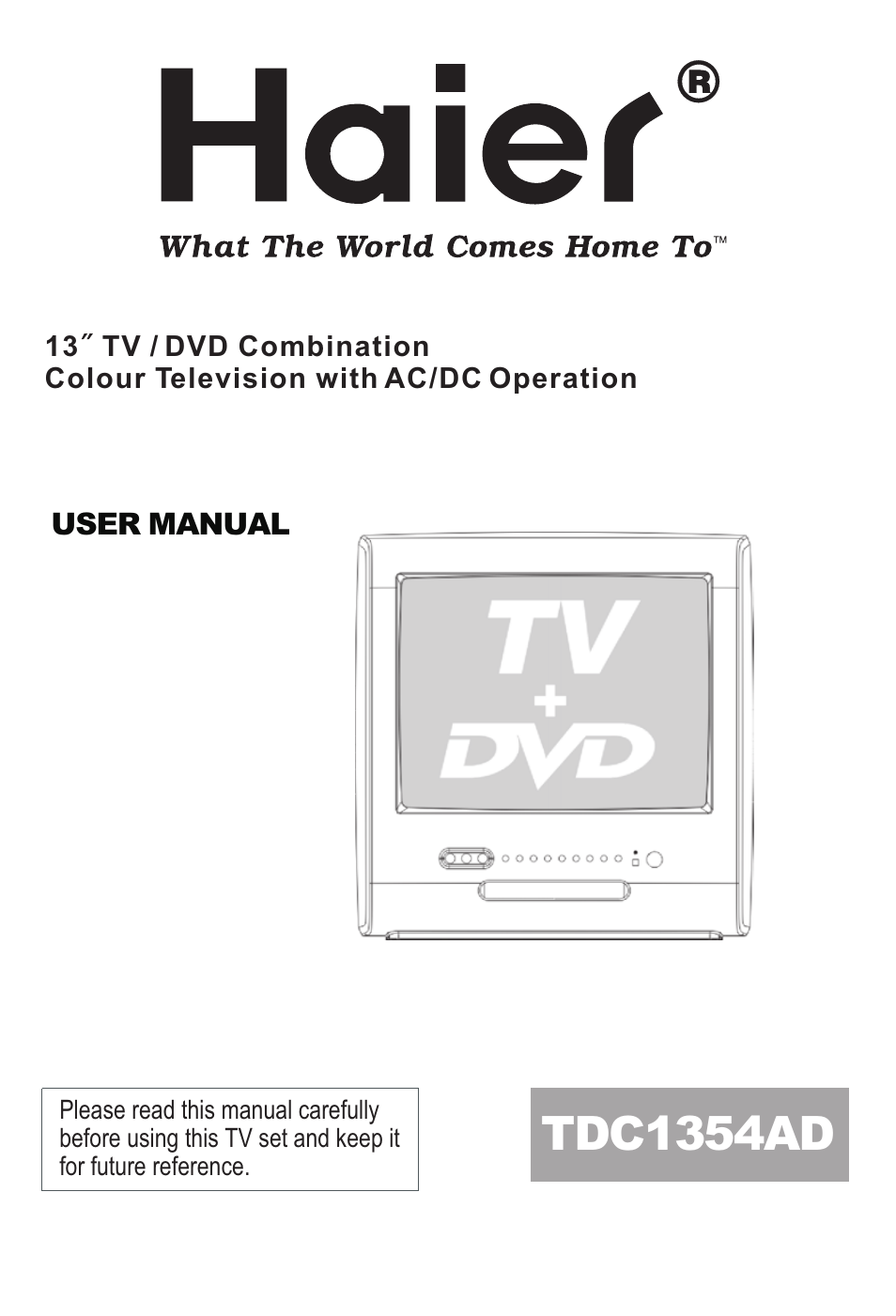 haier TDC1354AD User Manual | 32 pages