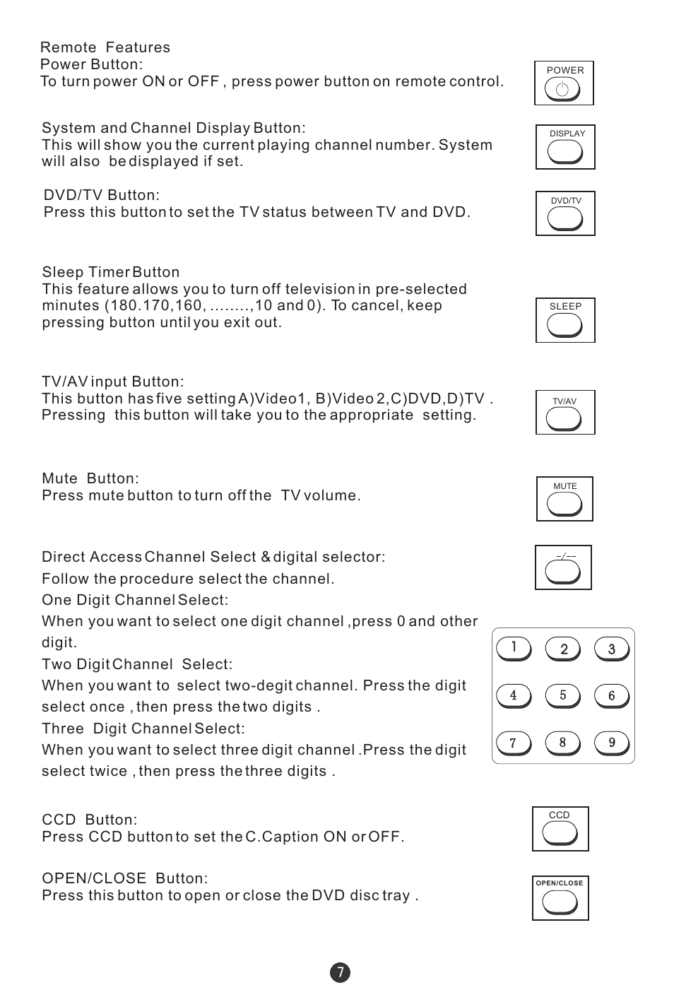 haier TDC1354AD User Manual | Page 8 / 32