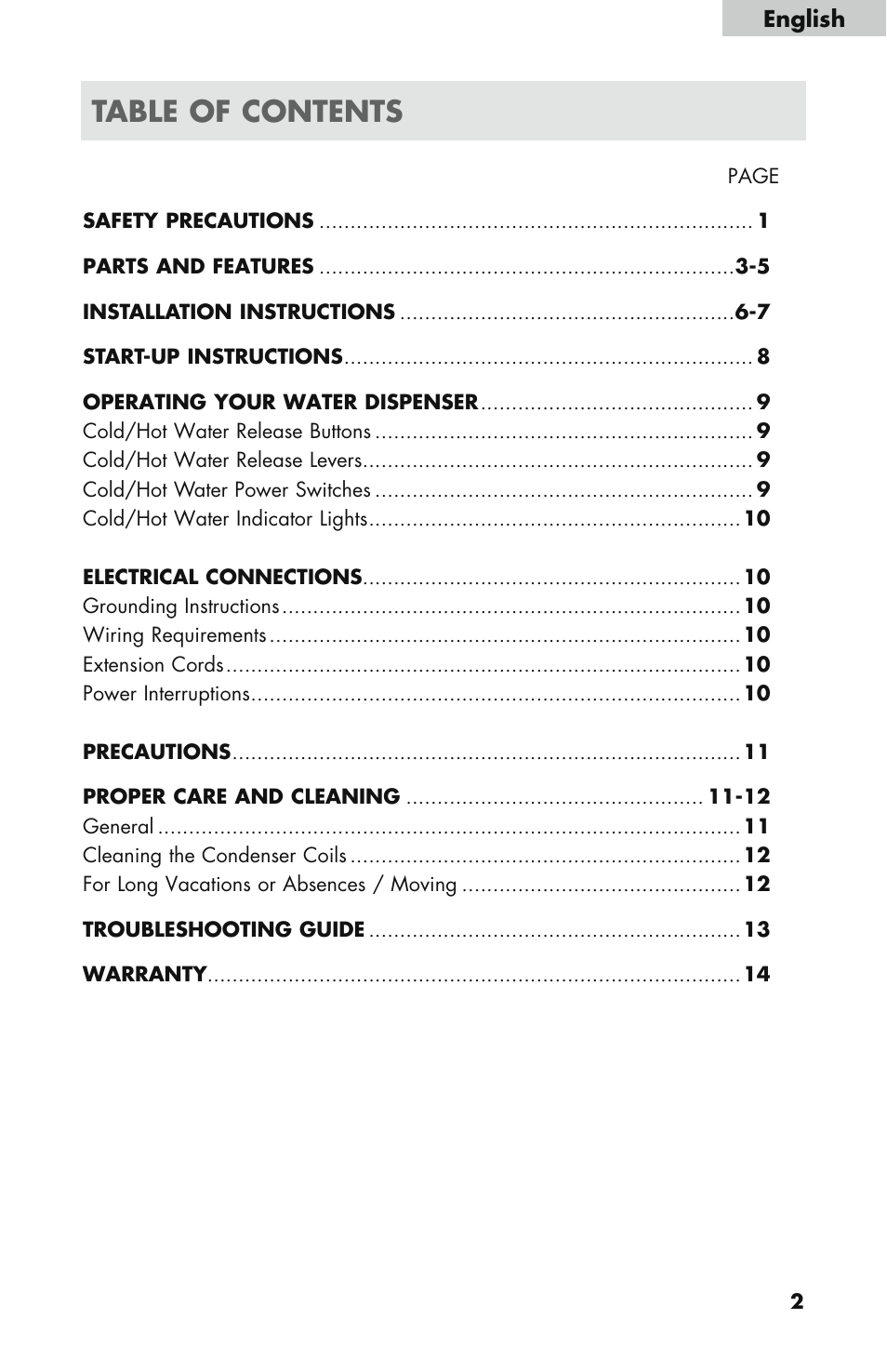 haier WDNS121SS User Manual | Page 3 / 44