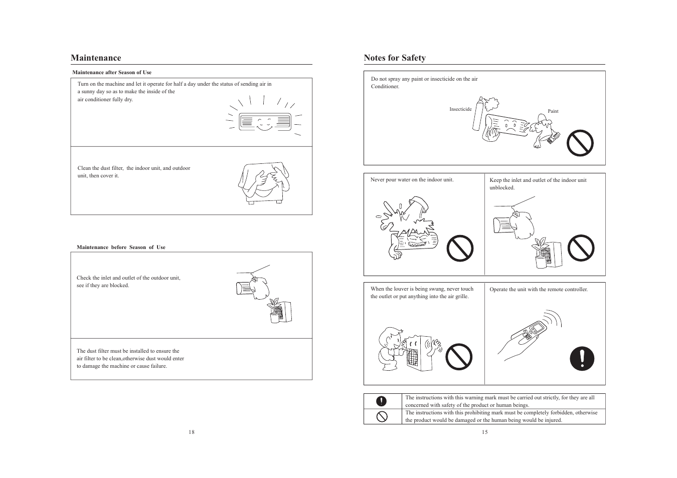 Maintenance | haier AS122AYARA User Manual | Page 17 / 18