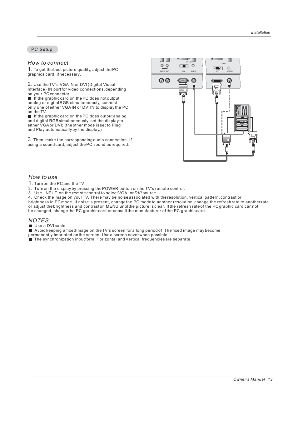 How to connect 1, How to use 1 | haier 42EP24STV User Manual | Page 13 / 33