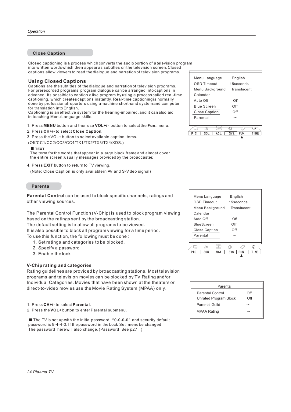 Using closed captions | haier 42EP24STV User Manual | Page 24 / 33
