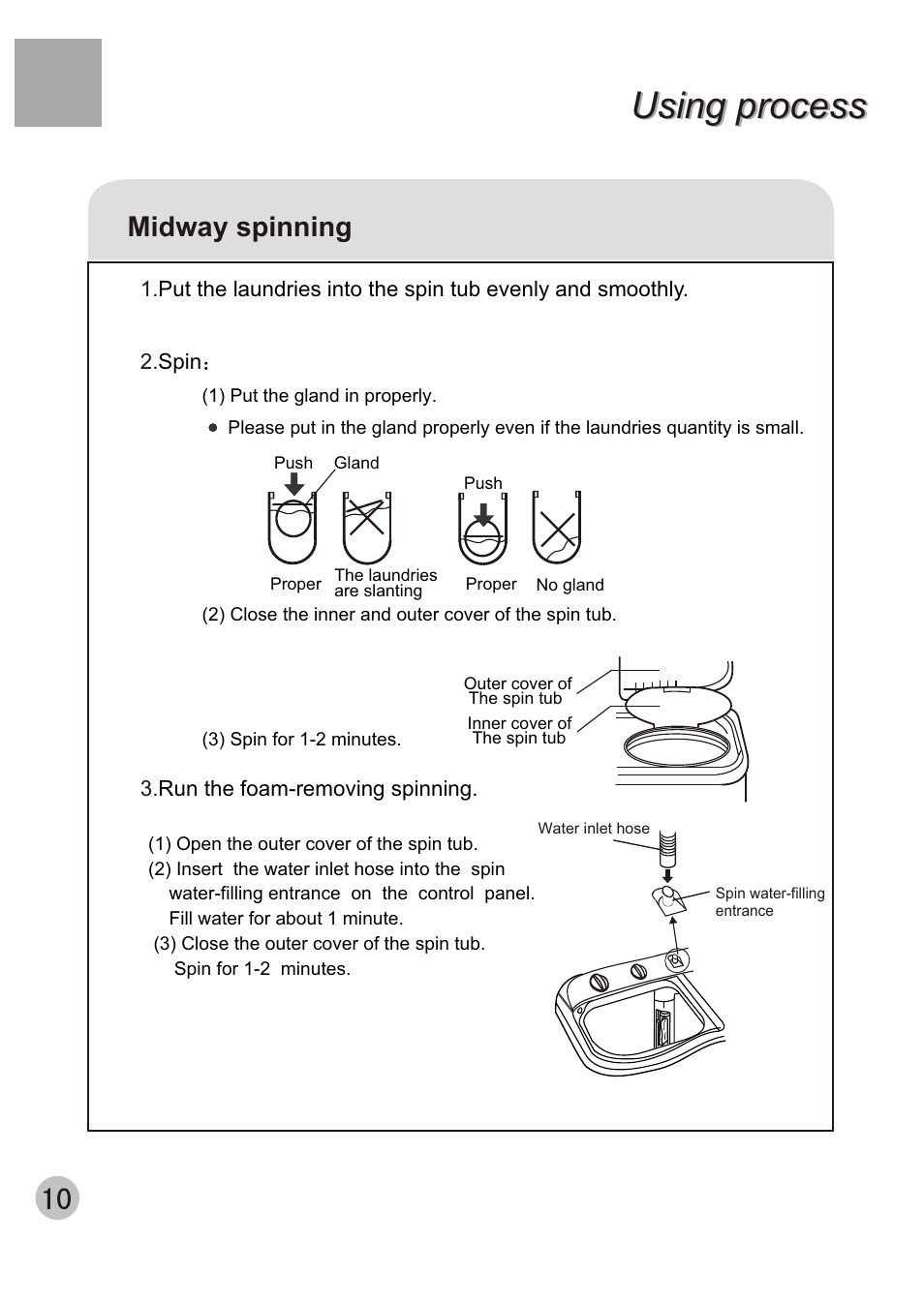 Using process, Midway spinning | haier WMS656 User Manual | Page 12 / 20