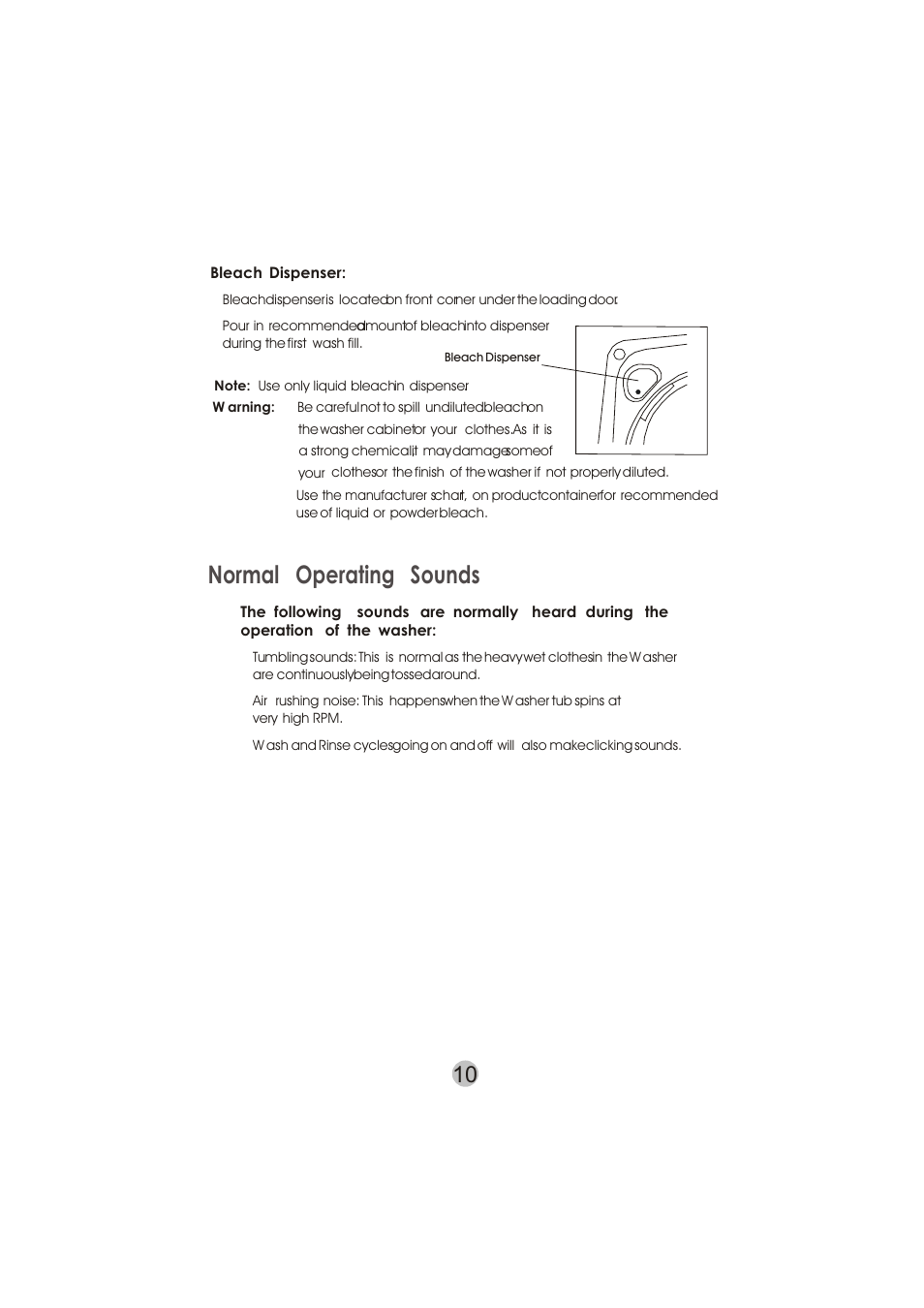 Normal operating sounds | haier HWM50TLF User Manual | Page 11 / 21