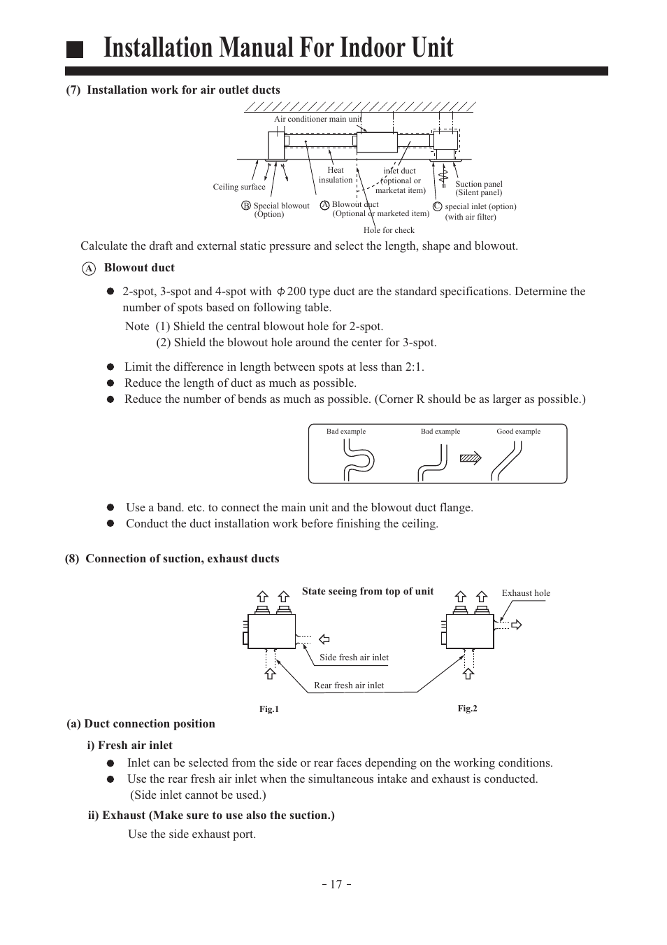 Installation manual for indoor unit | haier AD362AMEAA User Manual | Page 18 / 22