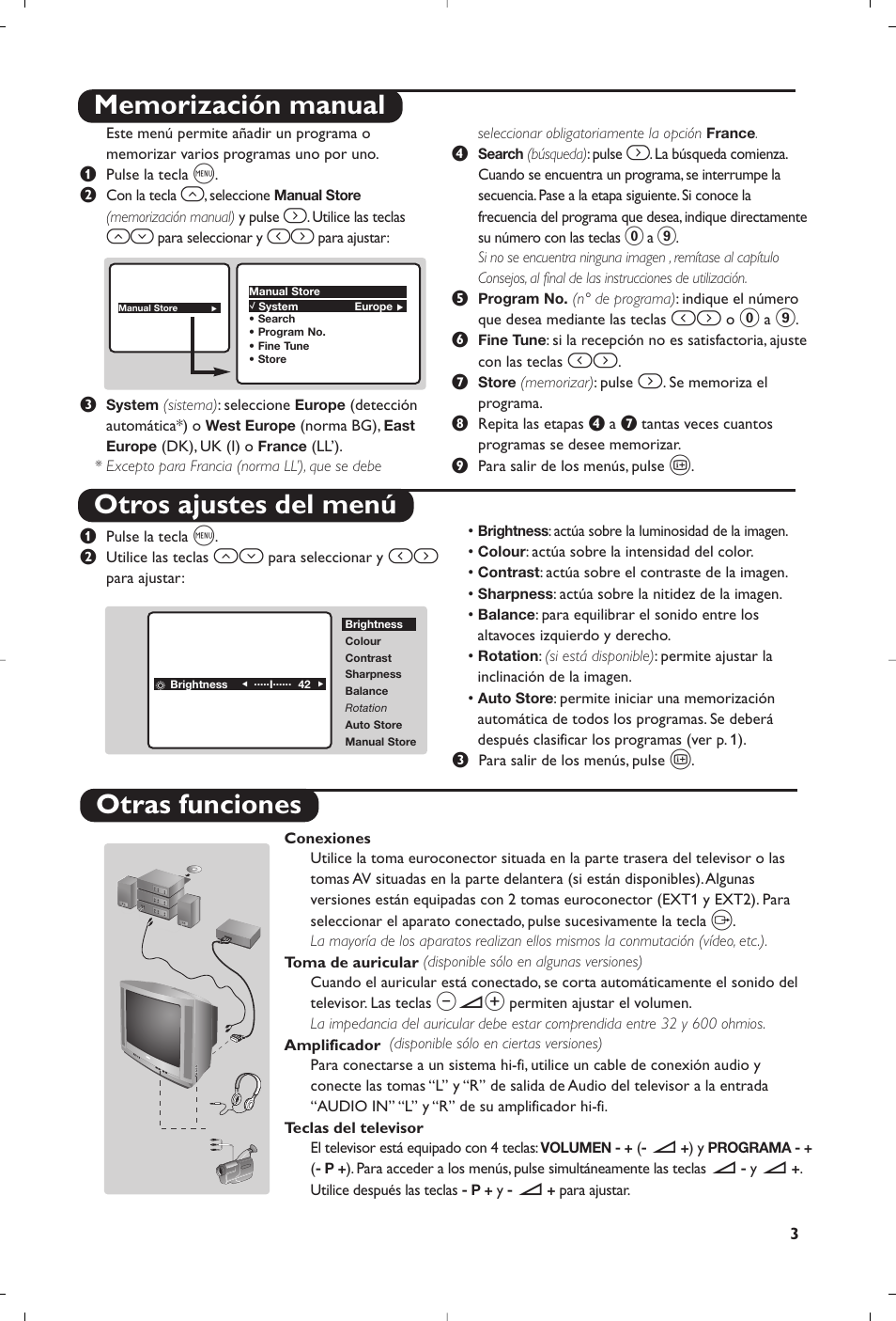 Otras funciones | Philips 21PT5458 User Manual | Page 55 / 96