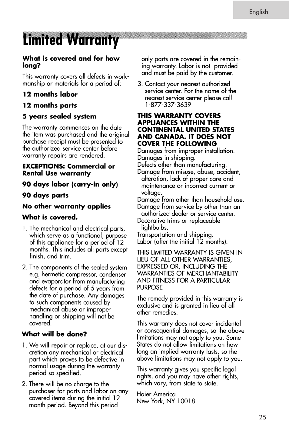 haier RRTW User Manual | Page 27 / 81