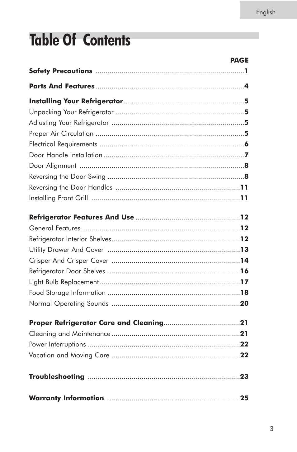 haier RRTW User Manual | Page 5 / 81