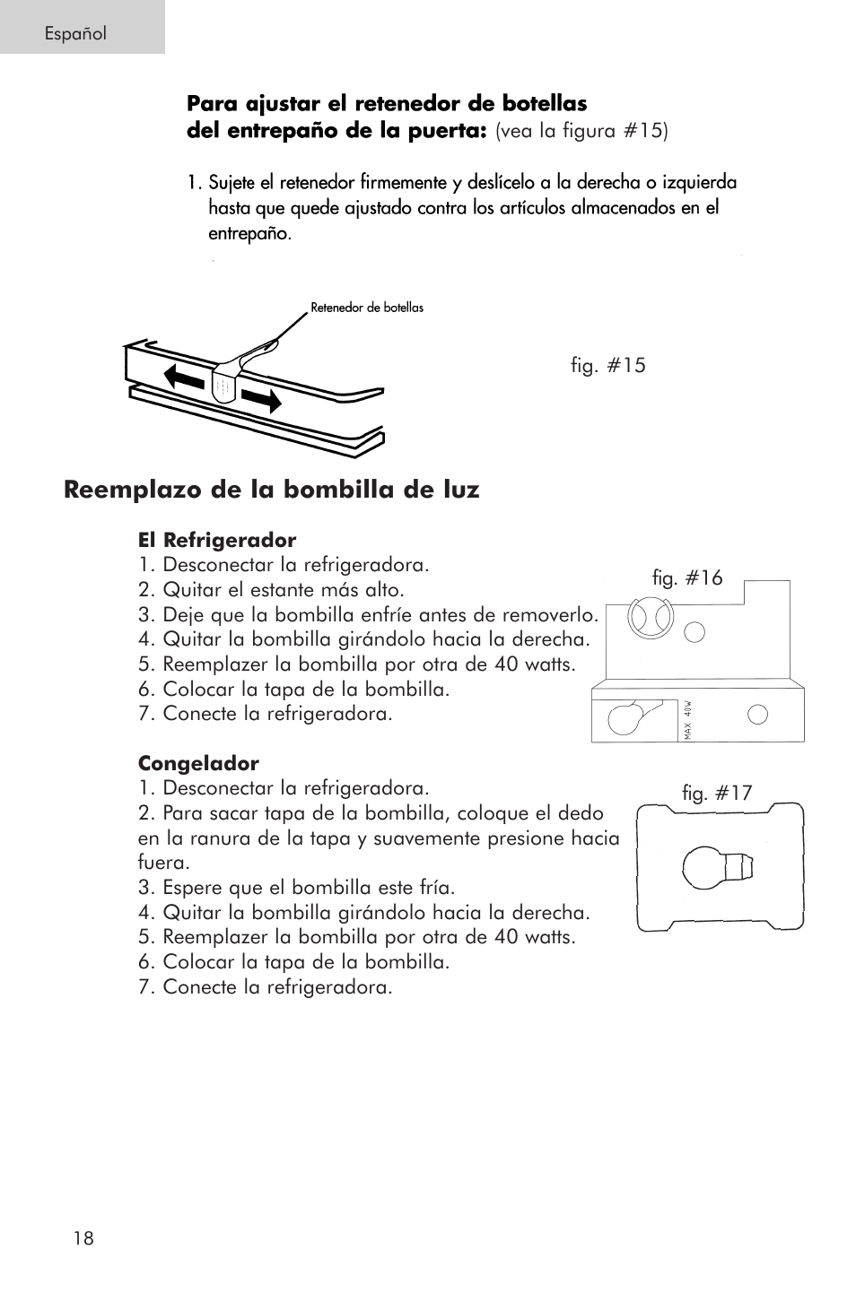 Reemplazo de la bombilla de luz | haier RRTW User Manual | Page 72 / 81