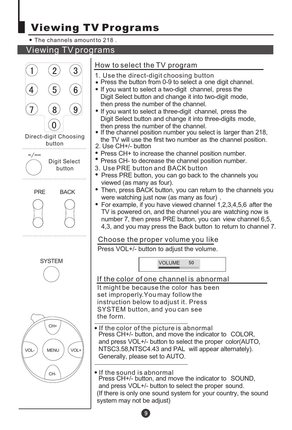 Viewing tv programs | haier 21T5A User Manual | Page 10 / 32