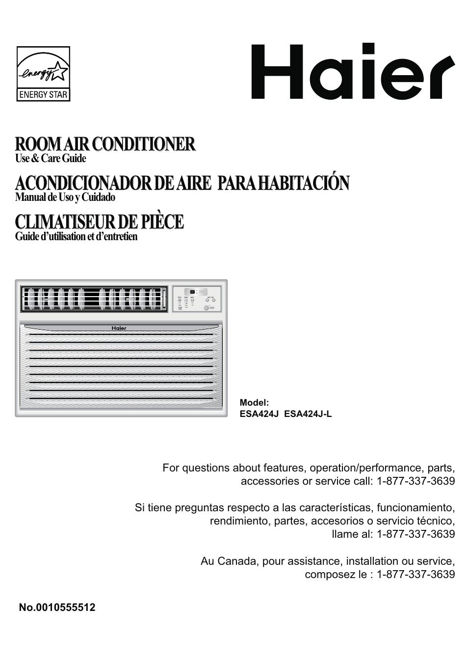 haier ESA424J-L User Manual | 44 pages
