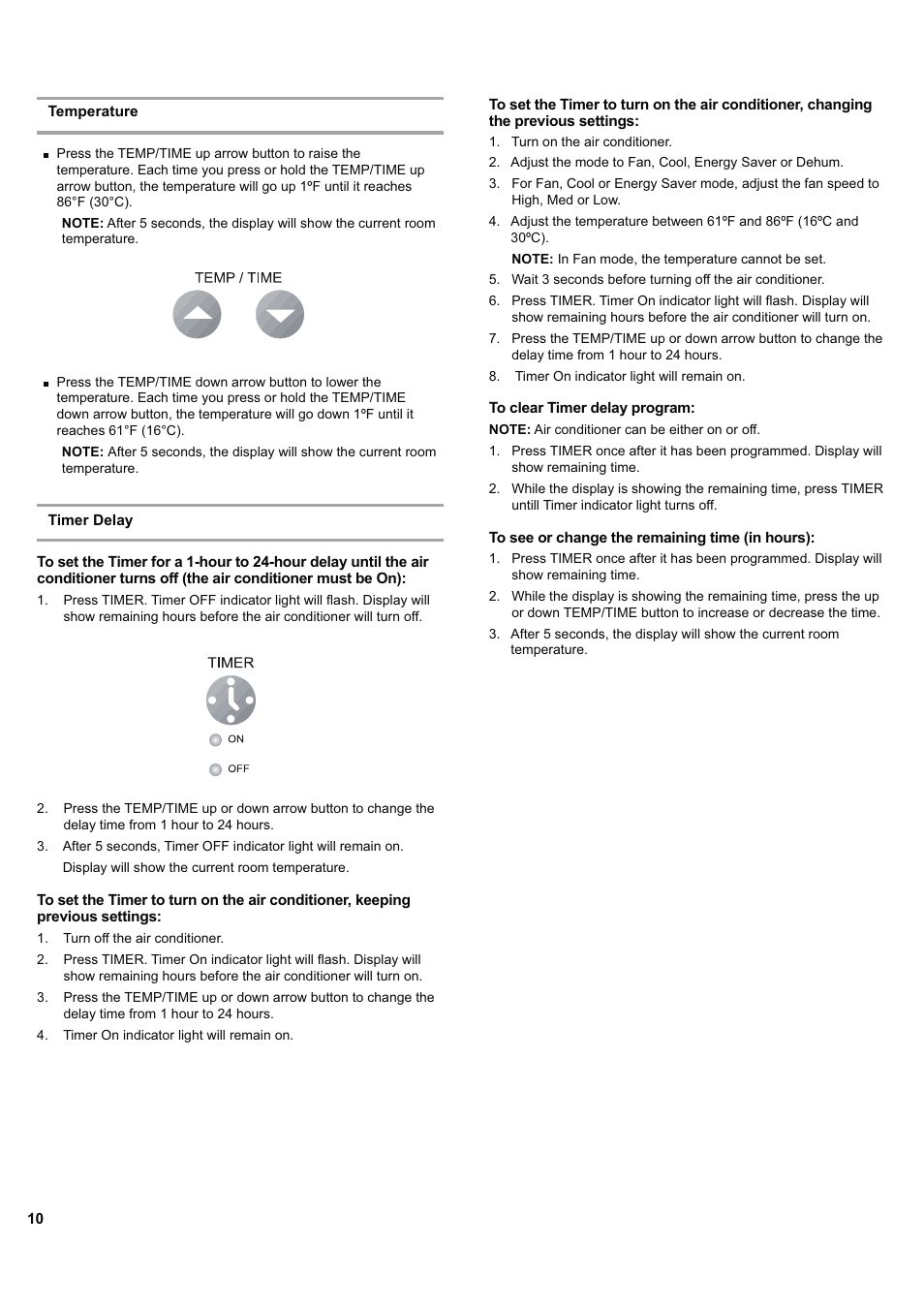 haier ESA424J-L User Manual | Page 10 / 44