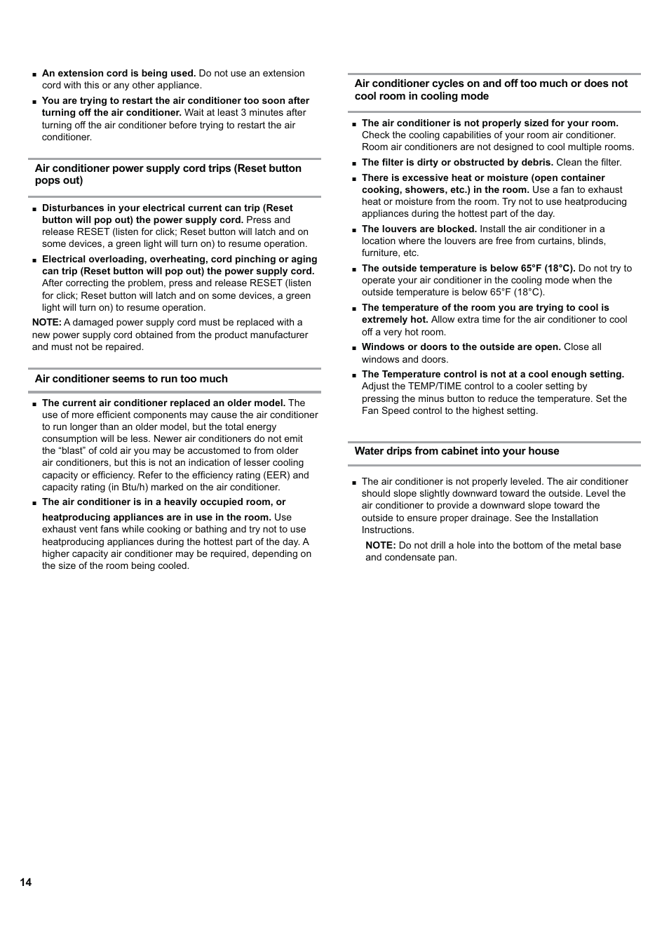 haier ESA424J-L User Manual | Page 14 / 44