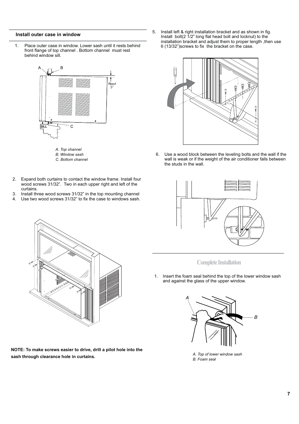 Complete installation | haier ESA424J-L User Manual | Page 7 / 44