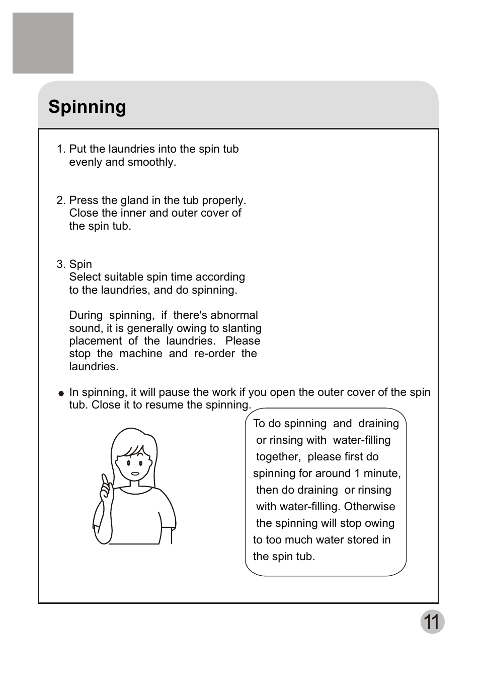 Spinning | haier HWM120-CS User Manual | Page 13 / 18