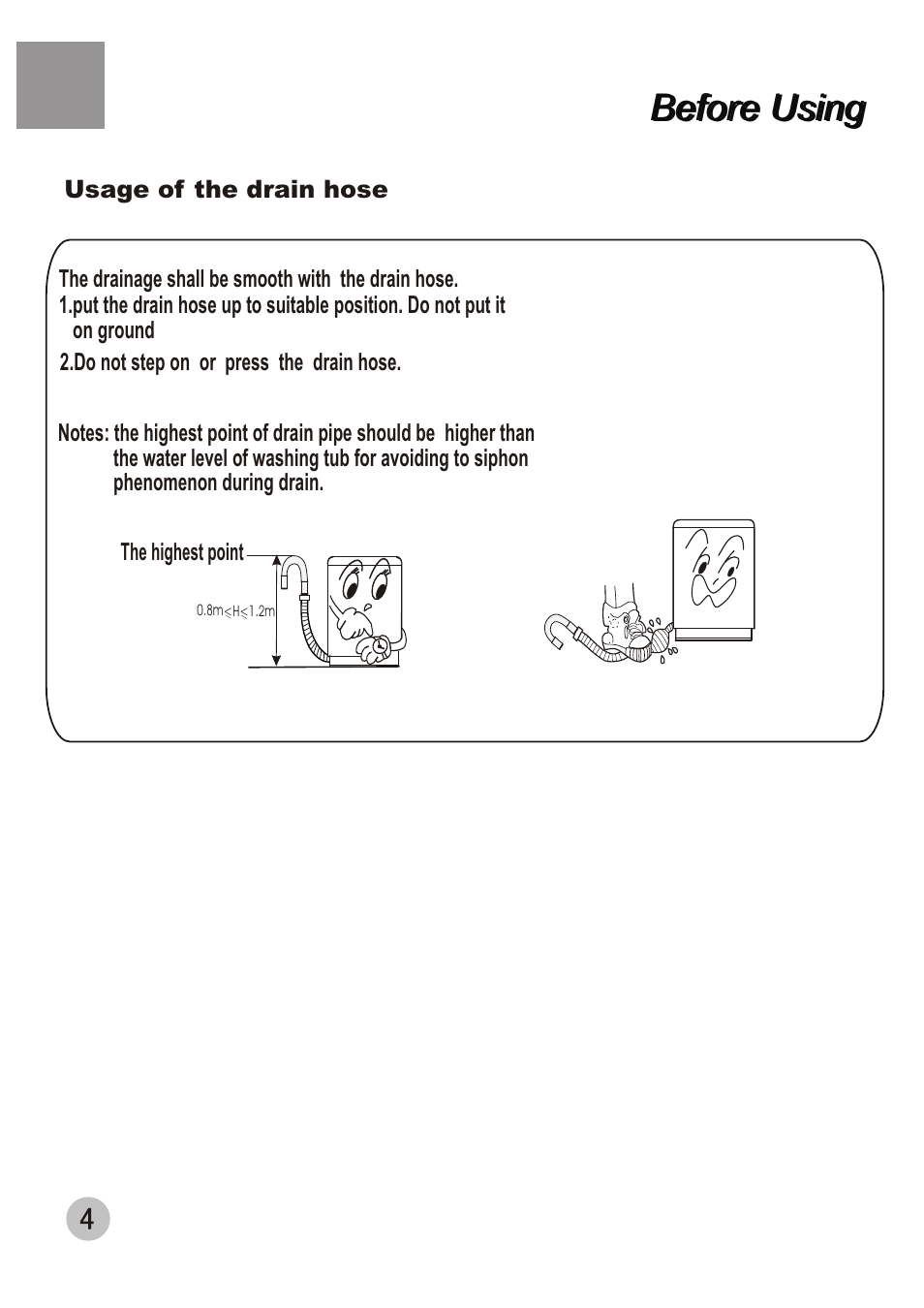 Before using | haier XQB50-10A User Manual | Page 7 / 20