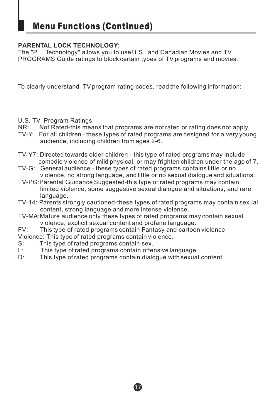 Menu functions (continued) | haier HTN20R16 User Manual | Page 19 / 24