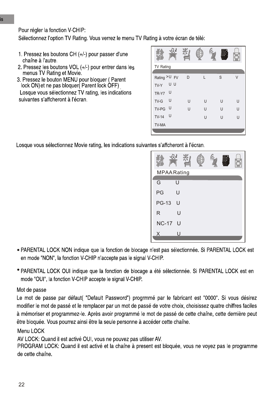 Т³гж 23, Nc-17 u, Mpaa rating g u pg u r u | X u pg-13 u | haier HTR21S34 User Manual | Page 23 / 41